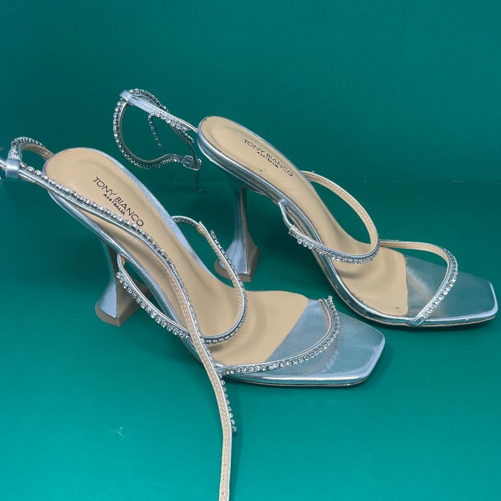 Tony Bianco | Shy Silver Nappa Metallic Heels